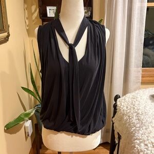 Free People Black Sleeveless Blouse